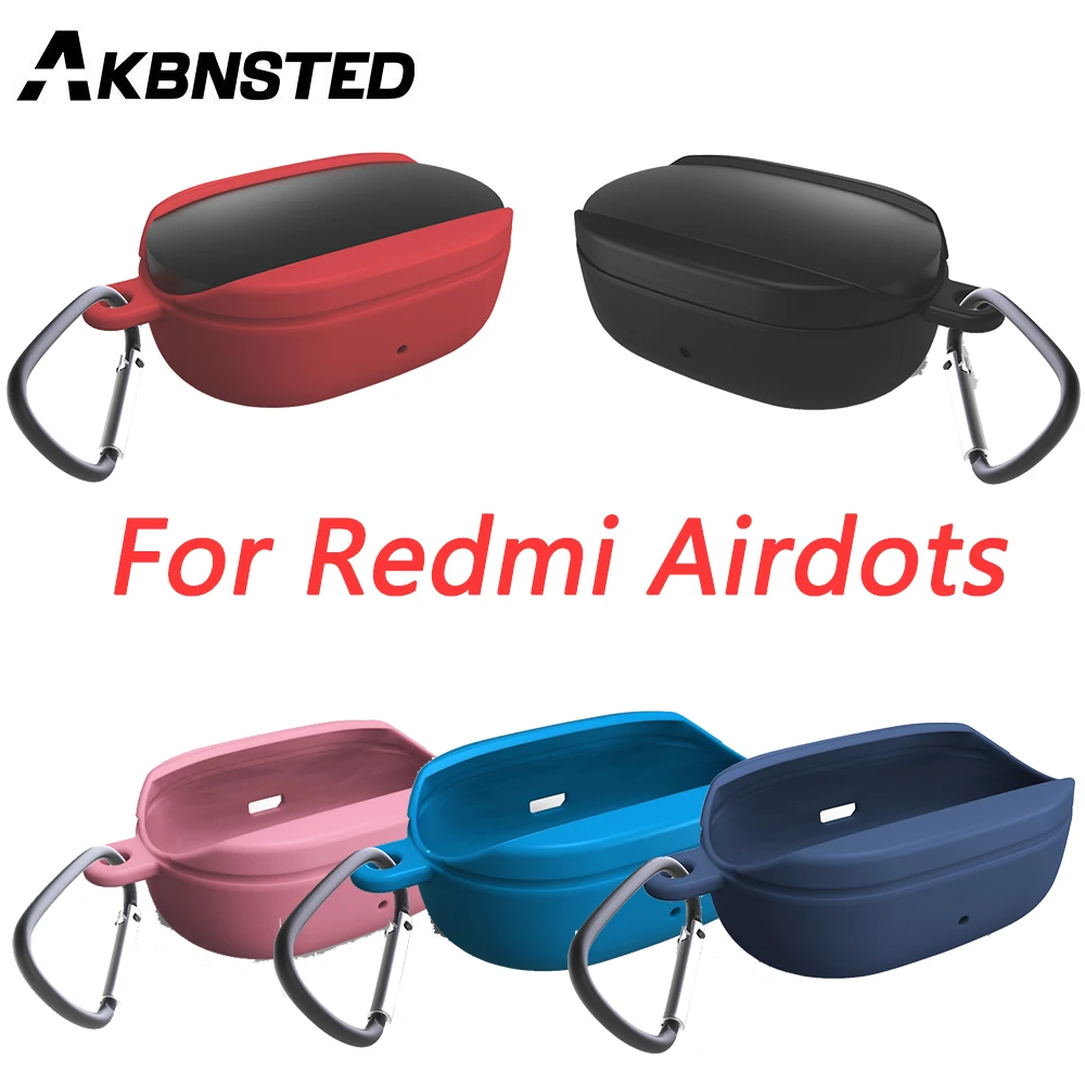 AKBNSTED мягкий силиконовый наушник чехол для Xiaomi Redmi Airdots TPU гарнитура Защитный Чехол