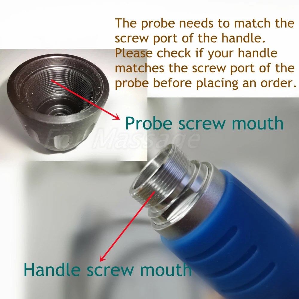 Top Quality Pneumatic Shockwave Therapy Machine  Replacement Accessories Function Heads Spare Parts Probes Shock Wave Handle 2
