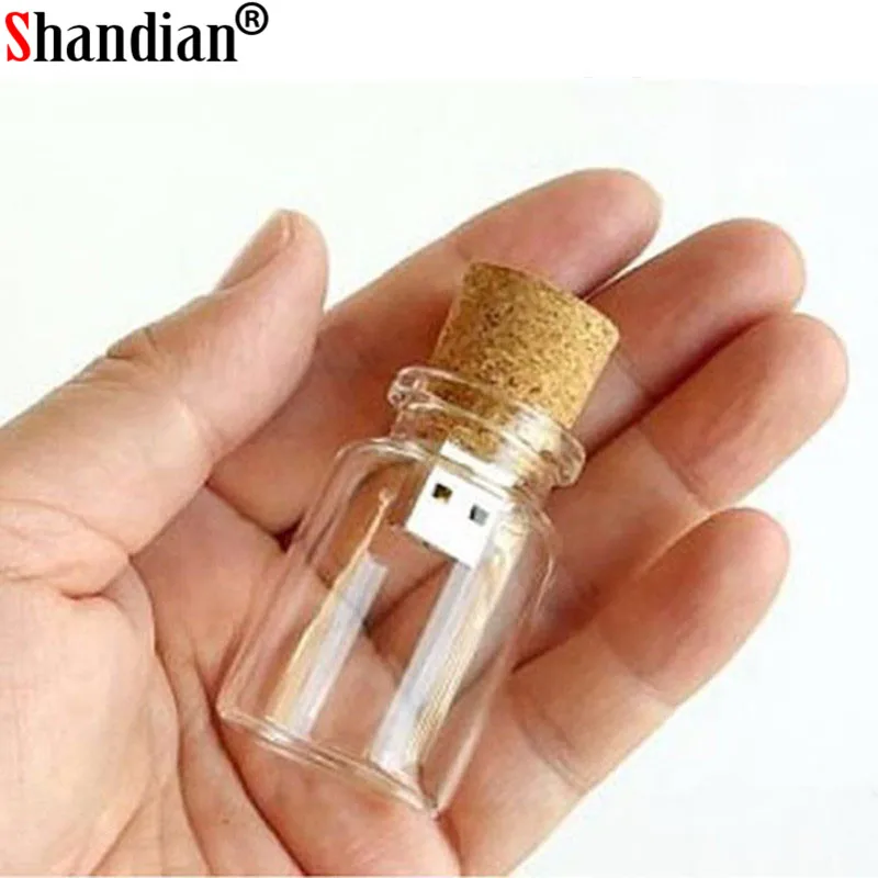 SHANDIAN USB 2 0 Новое поступление бутылка карта памяти стеклянная для дрифта usb флеш