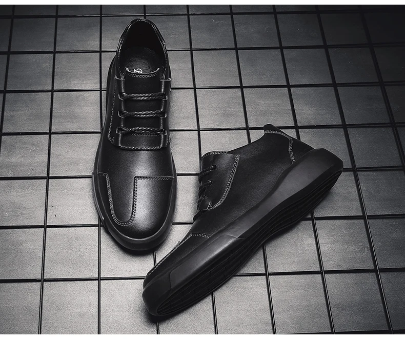 Coturno Doc Oxford Ankle Boots Heels Boots Winter Boots Men Waterproof Casual Shoes Men Leather Luxury Wedding Shoes Men Black