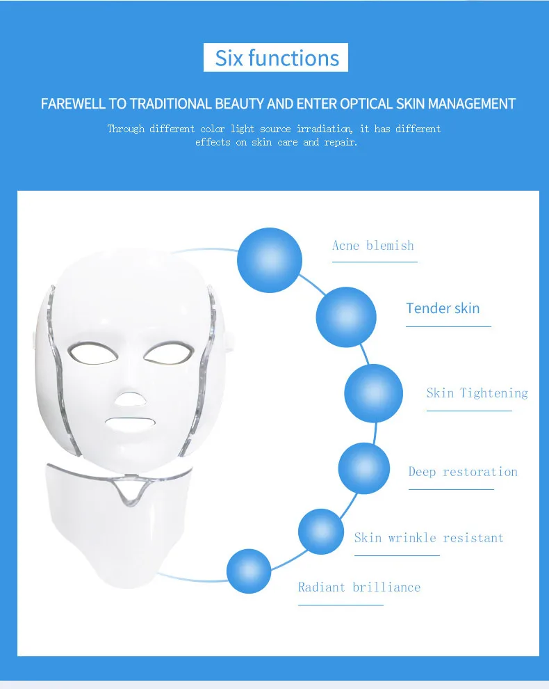 Красочная маска для красоты от акне пигментация Led Ipl Facemask инструмент для красоты красота омоложение кожи