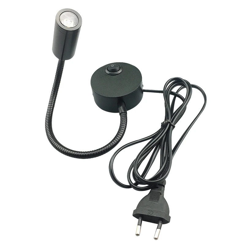 1W 3W LED Hoses Wall Lamp Flexible Home Hotel Bedside Reading Lamp Wall Light Modern Fashion Book Lights LED Bulbs 6