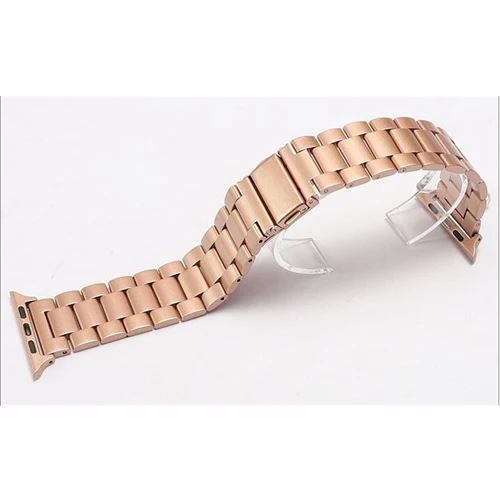 rose gold Ремешок из нержавеющей стали для apple watch ремешок 44 мм 40 мм apple watch, ремешок 42 мм, 38 мм, версия наручных часов Iwatch серии 5/4/3/2/1 металлический браслет wristbelt - Цвет ремешка: rose gold