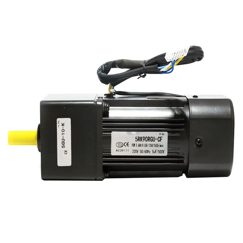 AC 가역 기어 가변 속도 모터, 5RK90GU-CF, 450-2.7RPM, 220V, 90W, 1:3-1:500 5GU AC 기어 감속기, 기어드 모터