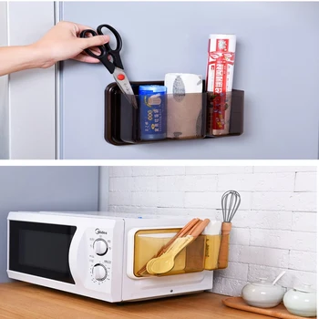 

Refrigerator Magnet Free Punching Household Kitchen Supplies Paper Towel Storage Box Side Wall Mount Side Wall Rack Storage Box