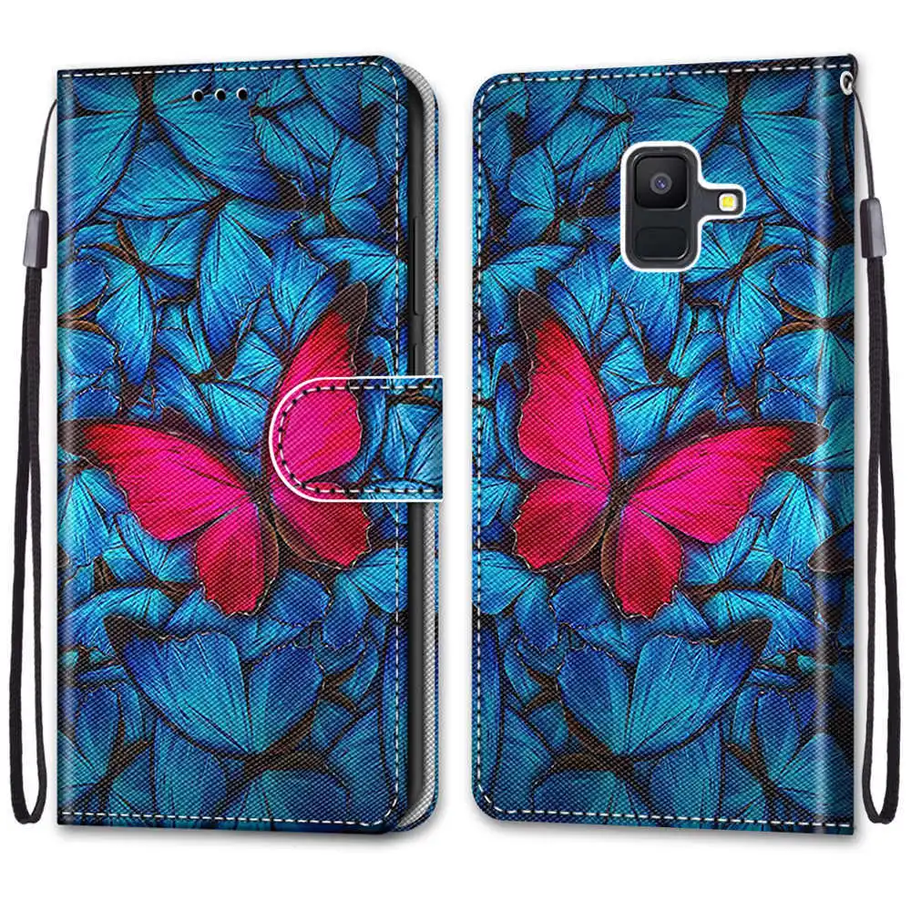 三星 A6 2018 #B14蓝底大红蝶 -1.jpg_.webp