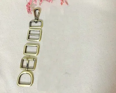 bronze 1set Diy детали для сумок аксессуары сумка ремень крюк пряжка D кольцо внутренний диаметр 2,5 см золото серебро бронза - Цвет: bronze 1set