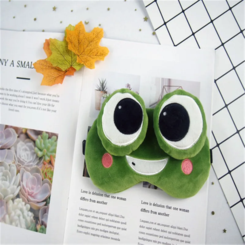 New Green Frog Cartoon Cute Eyes Cover The Sad 3D Eye Mask Cover Sleeping Rest Sleep 5