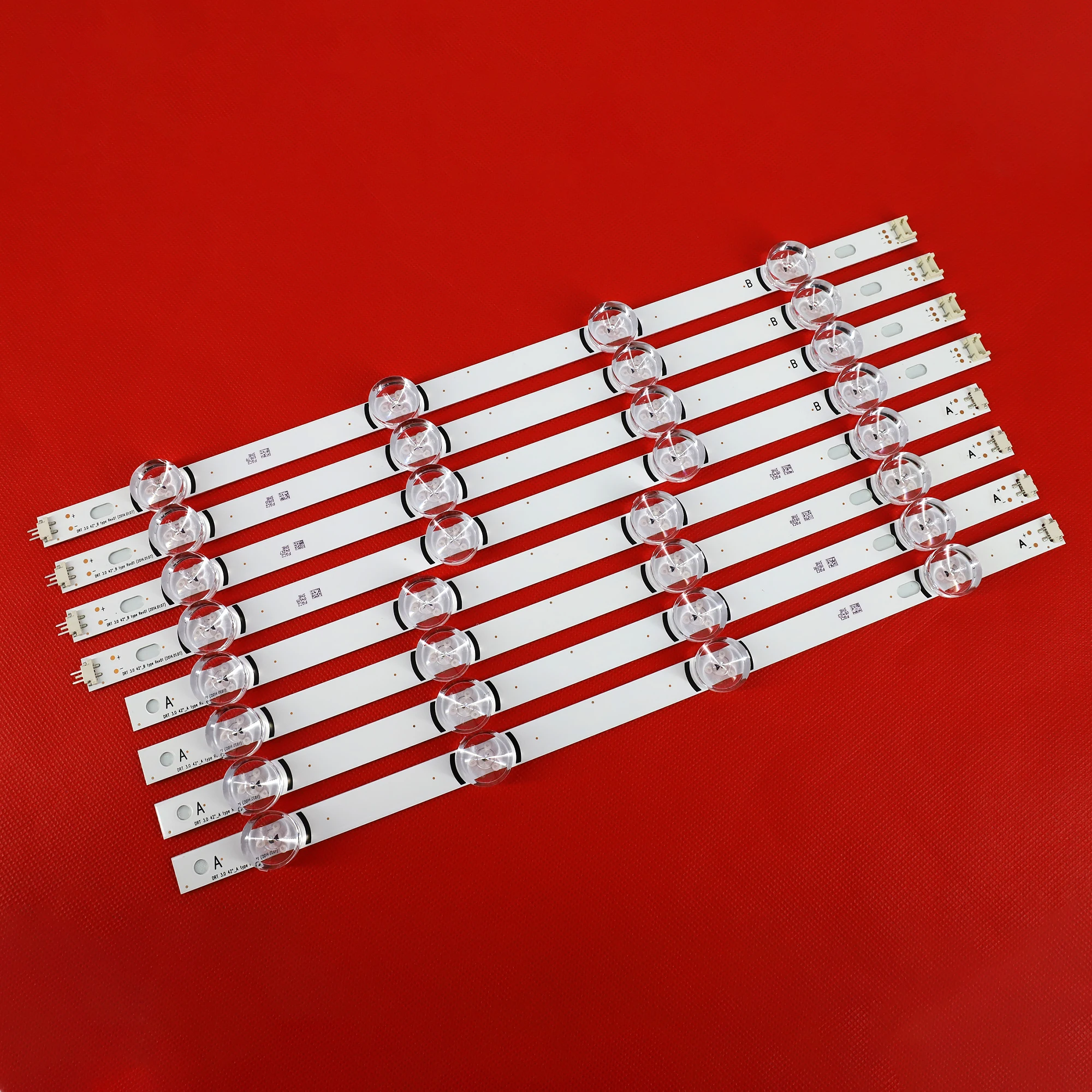 8 PCS(4*A,4*B) LED Strips Substituted New For LG INNOTEK DRT 3.0 42-A/B Type 6916L 1709B 1710B 1957E 1956E 6916L-1956A new 8 pcs 4 a 4 b led strips for lg innotek drt 3 0 42 a b type 6916l 1709b 1710b 1957e 1956e 6916l 1956a 6916l 1957a