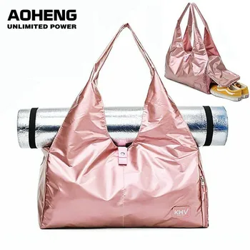 

Lady Black Large Travel Bag Pink Color Shoulder Bags Women Handbag Women Weekend Portable Nylon Totes Waterproof Handbags