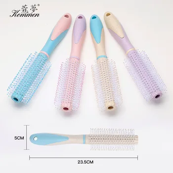

Spring New Style Straw Hair Brush Chunky Handle Easy Grip Modeling Comb Candy-Colored Hairdressing Comb Currently Gift
