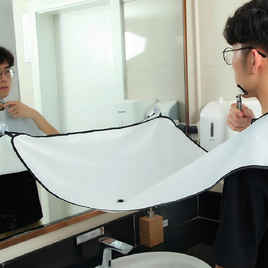 

Shaving Cloth with 2x hook New The Beard Bib Apron Facial Hair Trimmings Catcher Cape Sink Home Salon Tool size 125x75cm