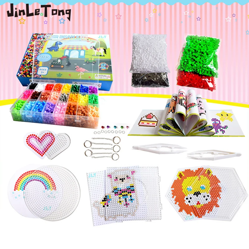 24 colors set Hama Beads Toy Kit 5mm Hama beads 3D Puzzle DIY Toy Kids Handmade Educational Toy Gift 24 colors set Hama Beads Toy Kit 5mm Hama beads 3D Puzzle DIY Toy Kids Handmade Educational Toy Gift