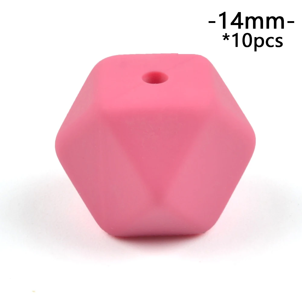 Sakura Lofca10 шт 14 мм Мини шестигранные силиконовые бусины Детские Прорезыватели BPA бесплатно DIY ожерелье соска цепь Детские Прорезыватели уход за младенцем - Цвет: Sakura