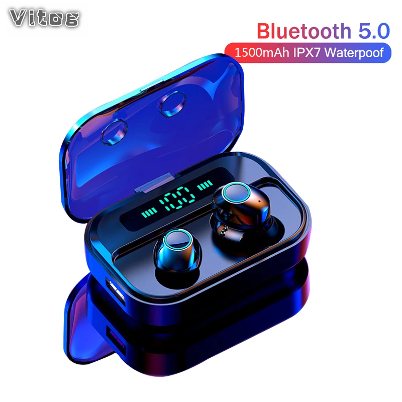 Vitog M7 TWS HiFi наушники беспроводные Bluetooth 5 0 водонепроницаемые IPX7 умные спортивные
