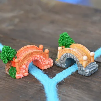

Resin Stone Arch Bridge Models Figma Anime Figure Green Plant Assembly Ornaments DIY Creative Craft Material Gifts Toys for Kids