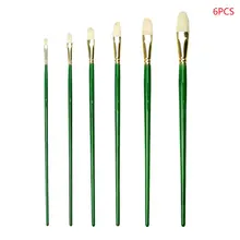 Щетина, масляная кисть, Одноместный длинный полюс, водный мел, акварельная акриловая ручка для масляной гуаши, акриловая живопись