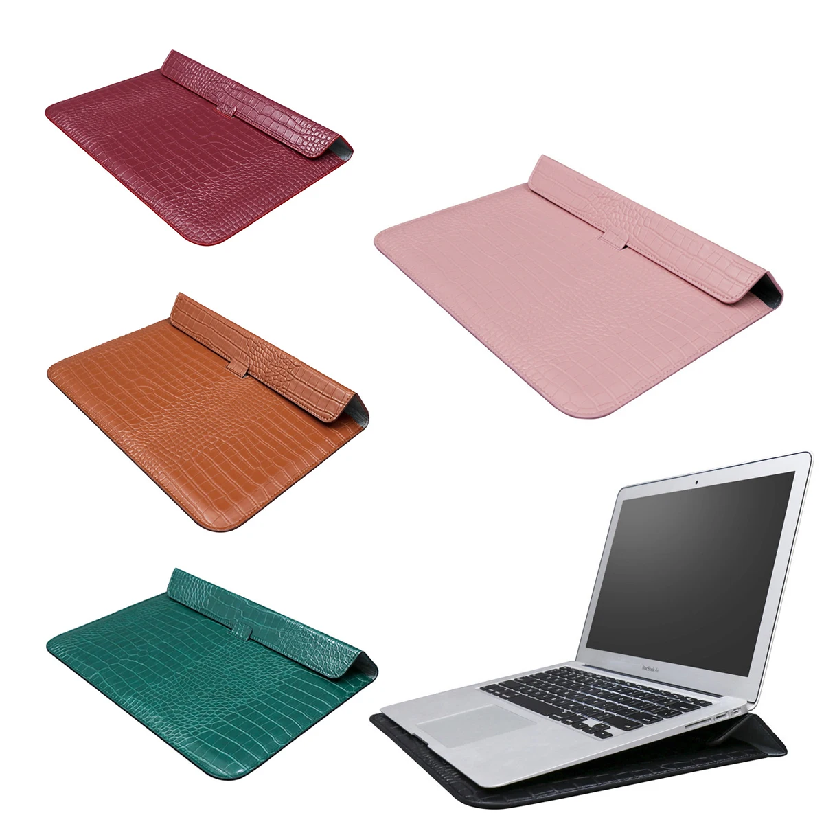Crocodile Pattern Laptop Sleeve Case For Macbook Air Pro Chip M1 13