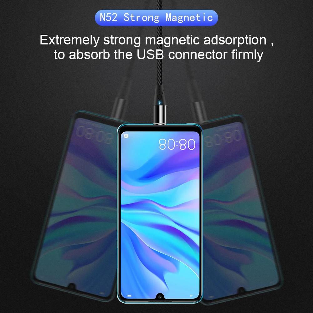 Магнитный кабель Obobix USB type C для зарядки Xiaomi Redmi Note 7 8, кабель для передачи данных usb type C, магнитный кабель для быстрой зарядки телефона