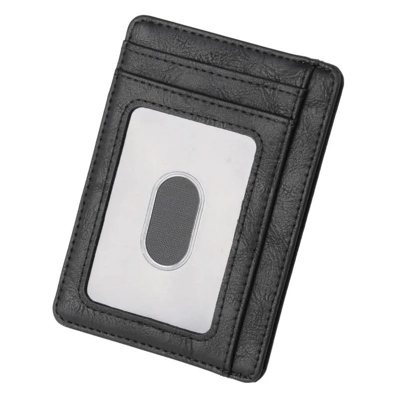 TANGYUE для женщин кредитной держатель для карт кожаный кошелек для карт чехол бумажник ID банк держатель для карт визитница и монеты - Цвет: Black