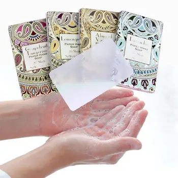 

Portable Mini Paper Soap Disposable Boxe Soap Outdoor Travel Soap Paper Washing Hand Bath Clean Scented Slice Sheets 25PCS=1BOX