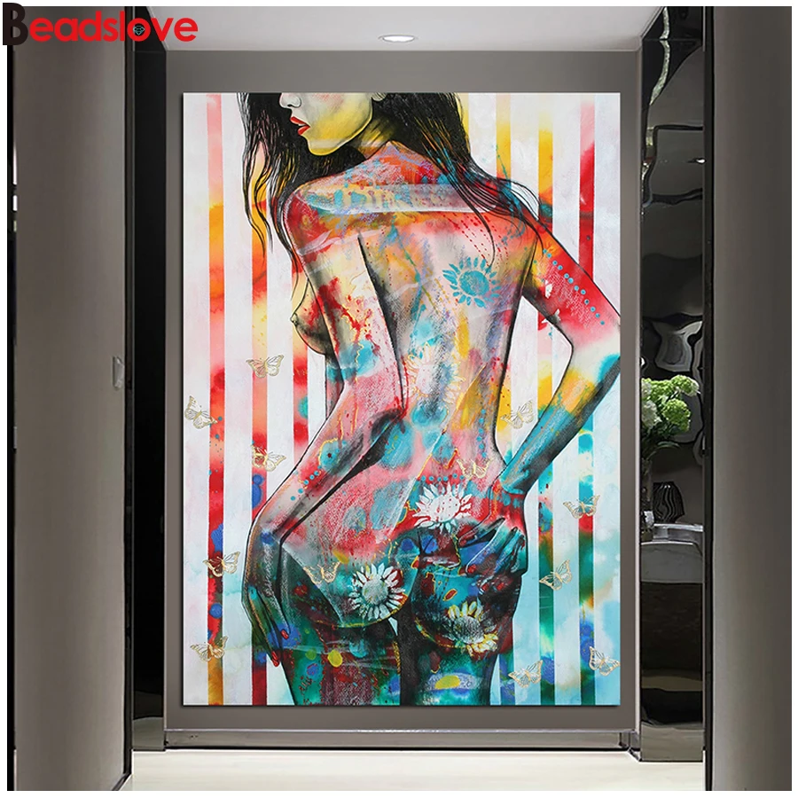 Картина из квадратных страз 5d сексуальная обнаженная женщина украшение для