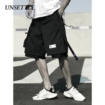 

UNSETTLE 2020SS Harajuku Shorts Men Summer Elastic Suit Shorts Streetwear Casual Shorts Function hip hop Sweatpants Short Pants