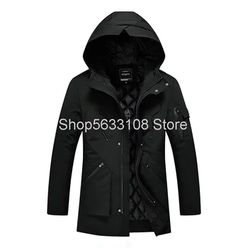 

Winter Wind Youth Cotton-padded Jacket Thicken Medium Length Money With Cap Cotton-padded Jacket M-5xl