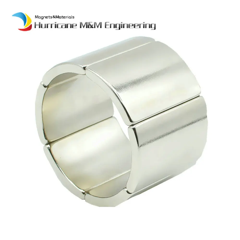 Дуговой Сегмент NdFeB магнит OD54.5mm* id46,4mm* высота 36 мм неодимовые магниты для двигателя ротора генератор ветряной турбины 6 шт