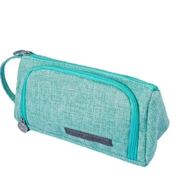 

Korean Version of Simple Canvas Material Waterproof Personality Large Capacity Pencil Case