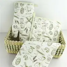 Новые продукты простой стиль пекарня гурманов фон плотная ткань салфетка изоляционные перчатки подложка с защитным покрытием