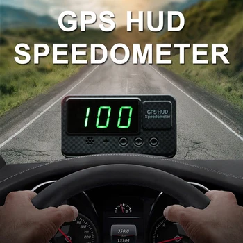 

Car Digital GPS HUD Speeeter 3 inch Head Up Display with Overspeed MPH/KM/H Warning Alarm Black