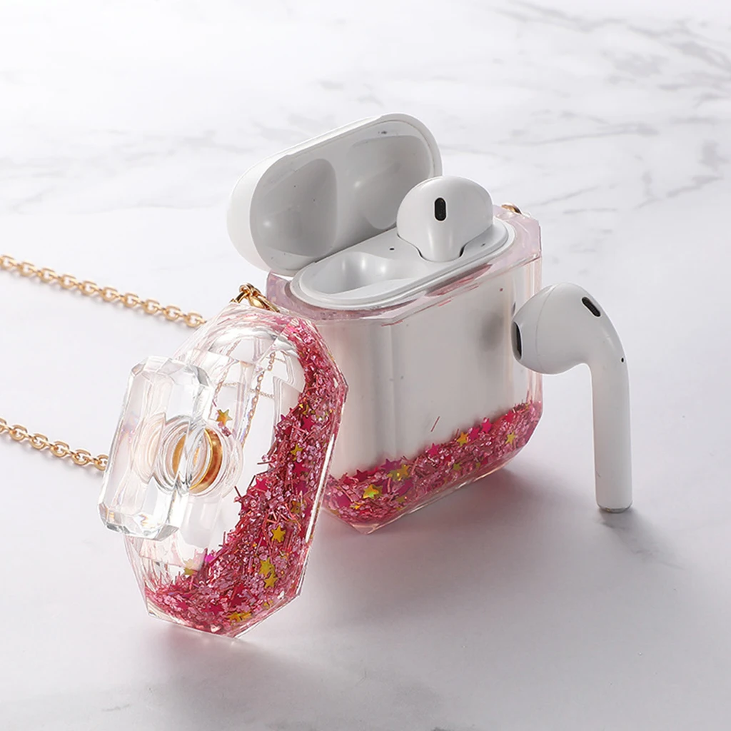 Жидкий зыбучий песок флакон духов для AirPods Bluetooth беспроводной Чехол для гарнитуры