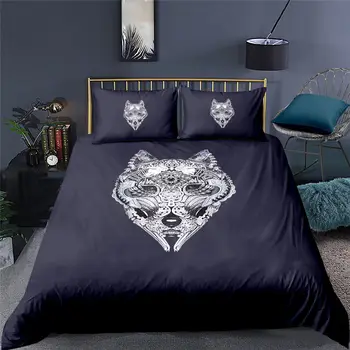 

Free Dropshipping Bed 3D New product abstract design animal Duvet cover Pillowcase EU/US/AU Queen Skull Bedding Set