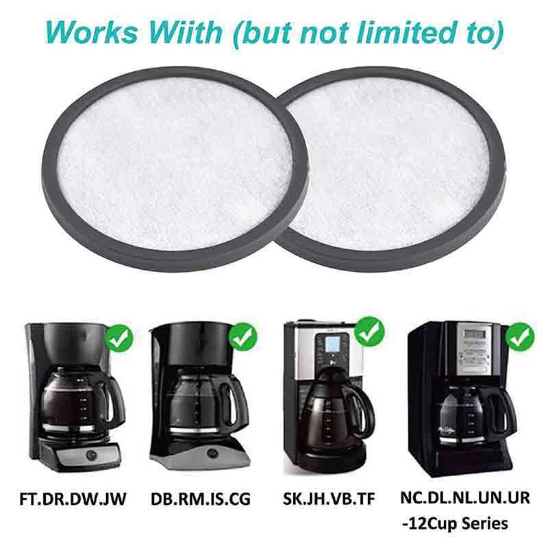 Сменный угольный фильтр для воды диски для Mr. coffee Machines [12 шт.]+ многоразовая Корзина Фильтр для кофе подходит Mr. coffee