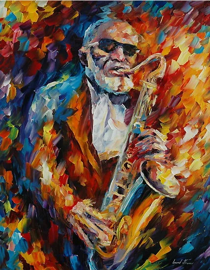 

handmade music knife painting Leonid Afremov artist canvas painting reproduction modern art deco the decorative painting