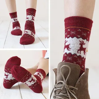 

Autumn Winter Warmer Rabbit Wool Socks For Women Men 3d Christmas Cute Cartoon Animal Printed Sock Thicken Warm Happy Socks Gift