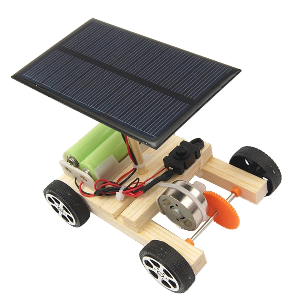 Physics Science Education Solar Kids Car Model Electric Motor Experiment, 5v Low Power, Smart IQ Training Toy