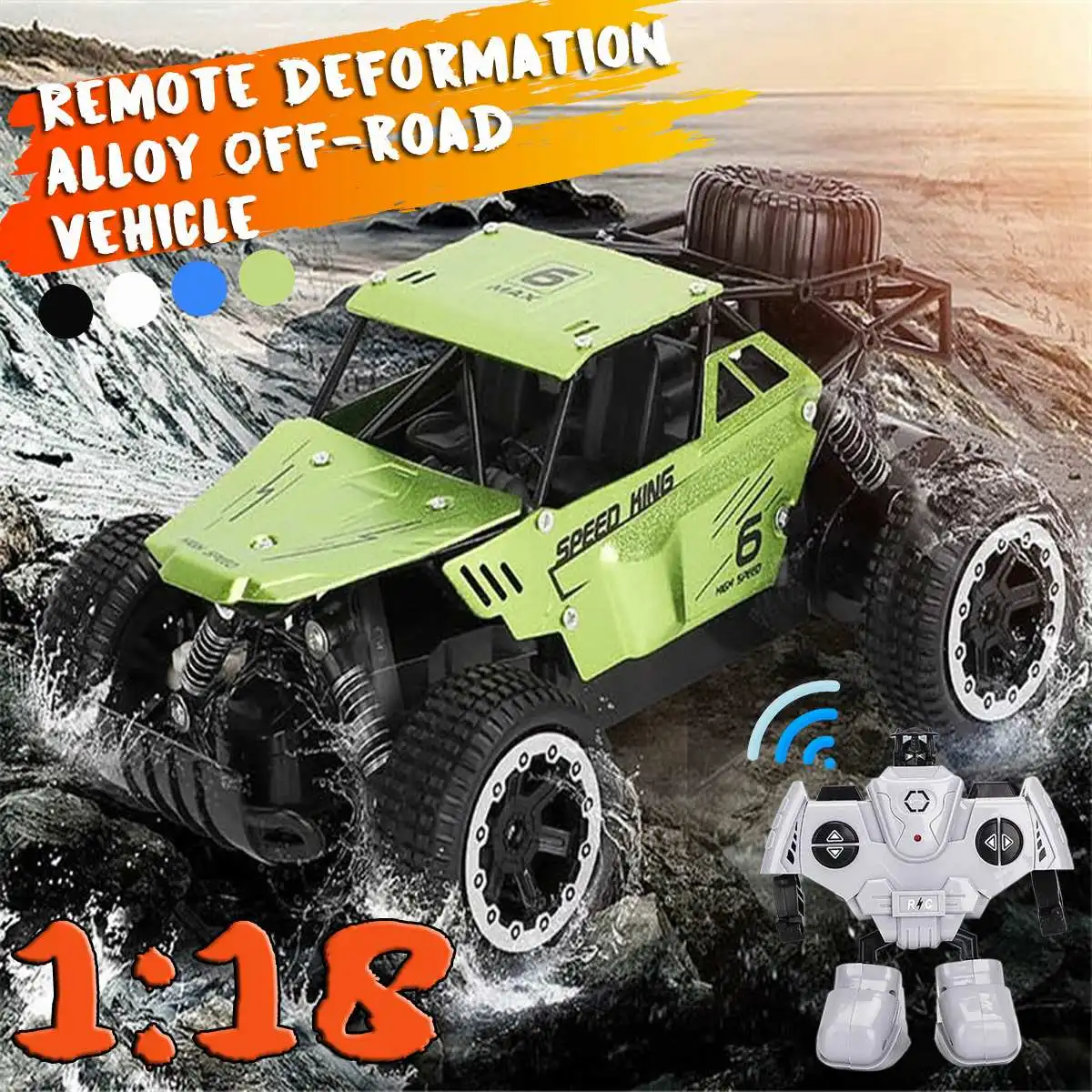 1:18 электрический игрушечный автомобиль 2,4 ГГц высокочастотный сплав деформационный пульт дистанционного управления автомобиль внедорожник игрушечный автомобиль 4 канала