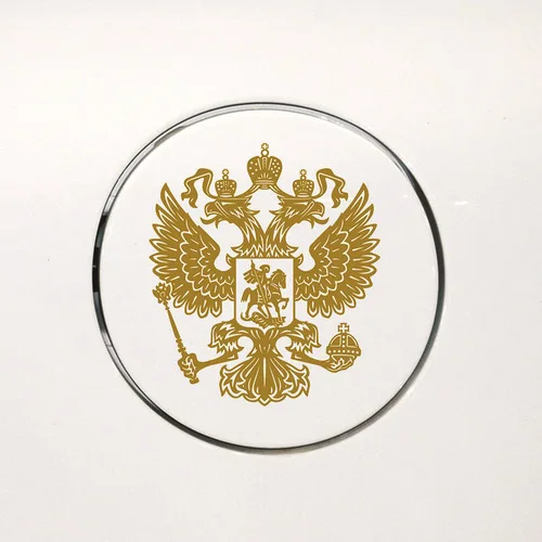 3D металлический герб России никелевая металлическая наклейка для автомобиля