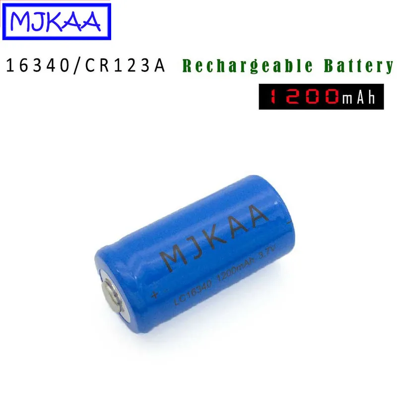 MJKAA 10/12/20Pcs 16340 CR123A 3.7V 1200mAh li-ion Rechargeable Battery Lithium 3.7 V CR 123A Batteries