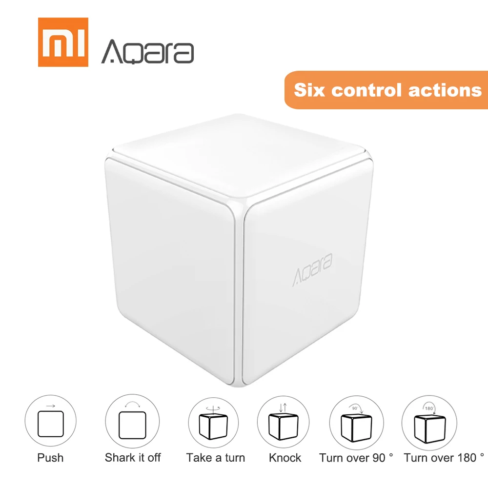 Aqara контроллер Magic Cube, версия Zigbee, управляемое шесть действий, устройство для умного дома, работает с контроллером приложений mijia Home