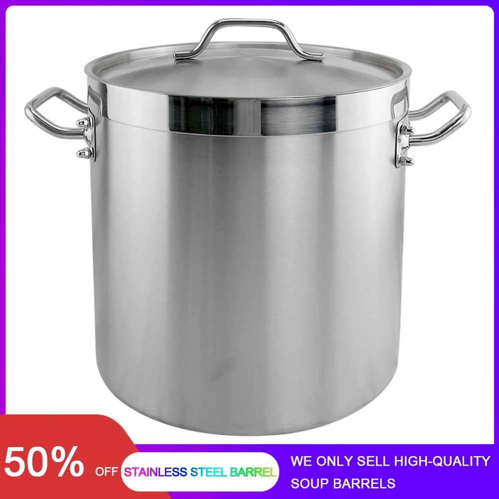 Commercial Stainless Steel Soup Bucket With Lid Pot Large Capacity School  Kitchen Restaurant Hotel Barrel Cookware Cooking - Soup & Stock Pots -  AliExpress