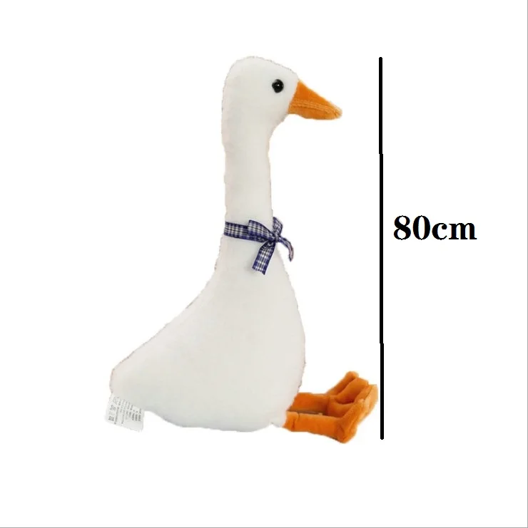 80cm as picture Кавайные рождественские мягкие игрушки с гусиным животным, детские куклы, плюшевые комфортные куклы, мягкая подушка, Скандинавское украшение для дома - Цвет: 80cm as picture