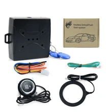 Araba araba alarmı motor Push Start düğmesi RFID kilit ateşleme marş anahtarsız giriş Start Stop Immobilizer anti-hırsızlık sistemi araba kiti
