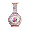 Jingdezhen Ceramic famille rose vase eggshell vase enamel flower pattern vases dry flower arrangement 1