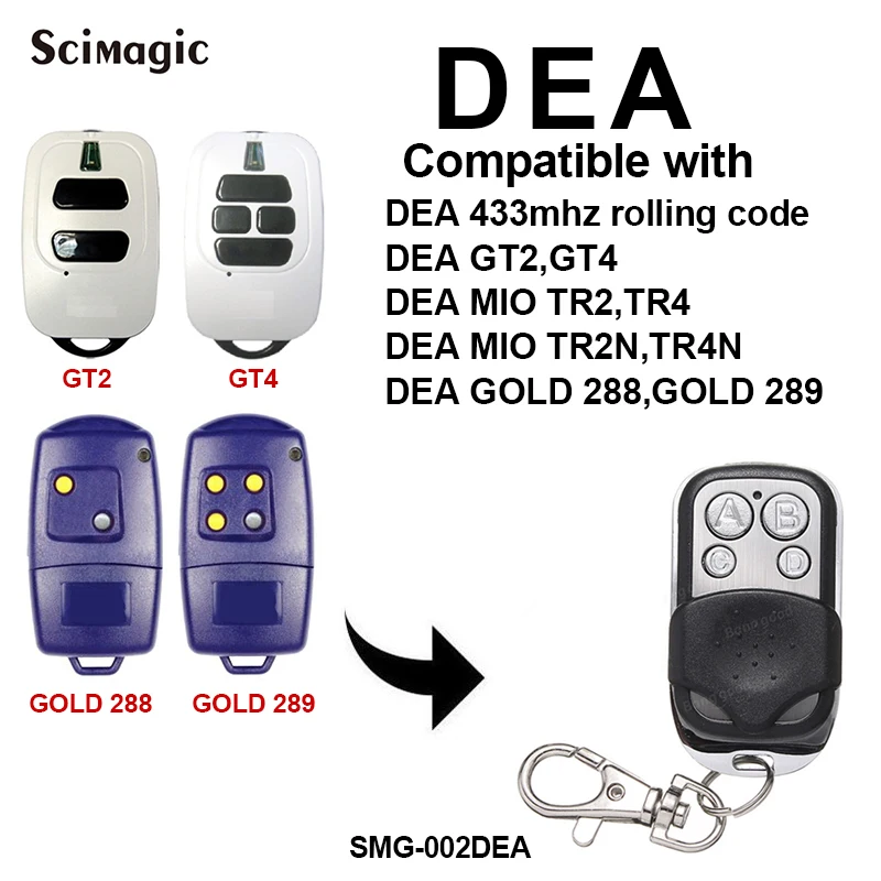 2 шт DEA Mio TR2 пульт дистанционного управления 433,92 МГц rolling код DEA Mio TR4 garage command