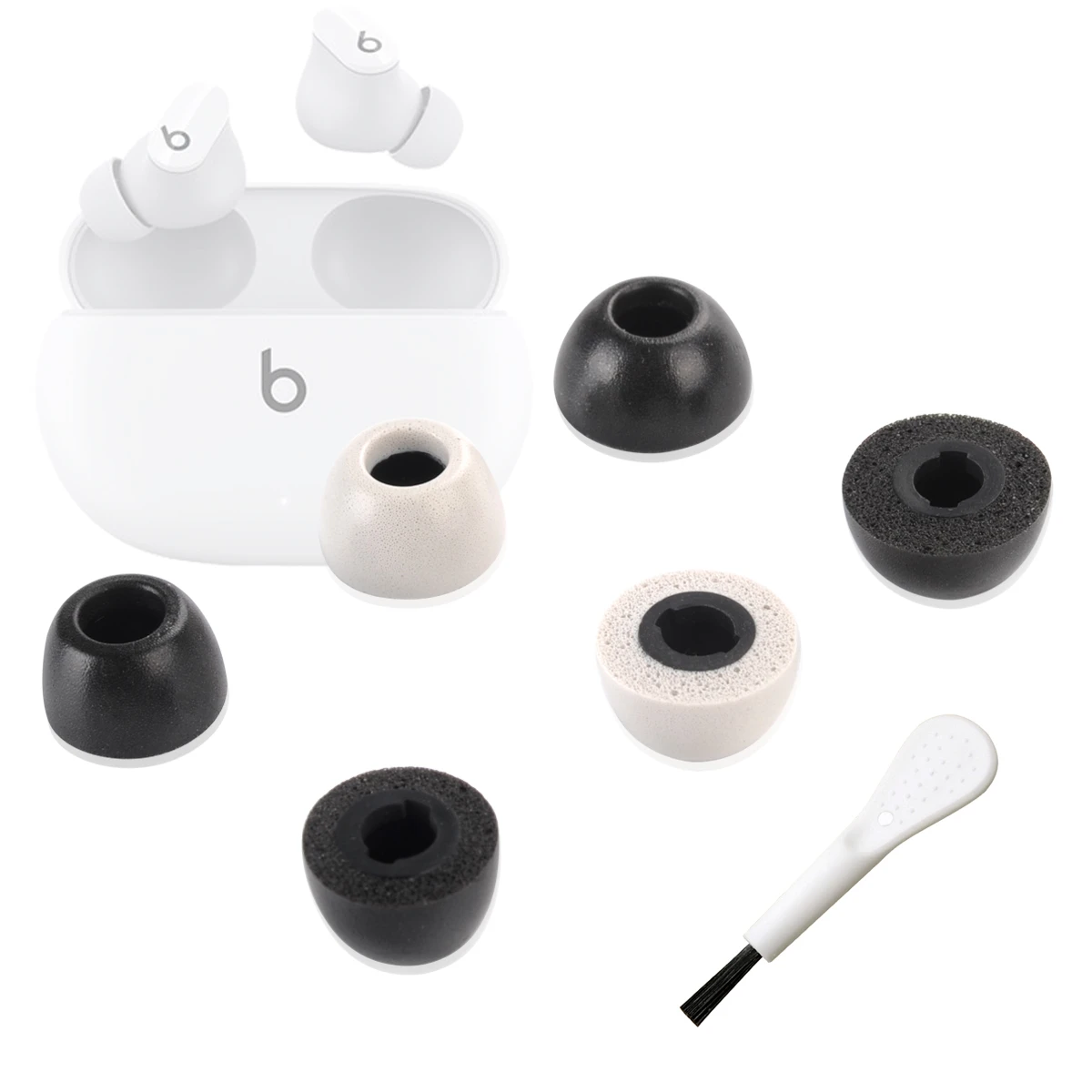 Memory Foam Ear Tips for Beats Studio Buds Eartips BO Beoplay E8 3rd Gen E8 2.0 E8 Sport true wireless Earbuds Tips Anti-Slip