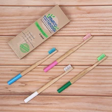 4 шт бамбуковая зубная щетка мягкая щетина Экологически чистая Антимикробная зубная щетка