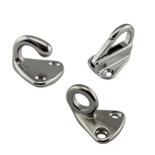 

5PCS 316 Stainless Steel Fender Hook Spring Clip Fender Eye Hook Marine Boat Hardware Fending Hook